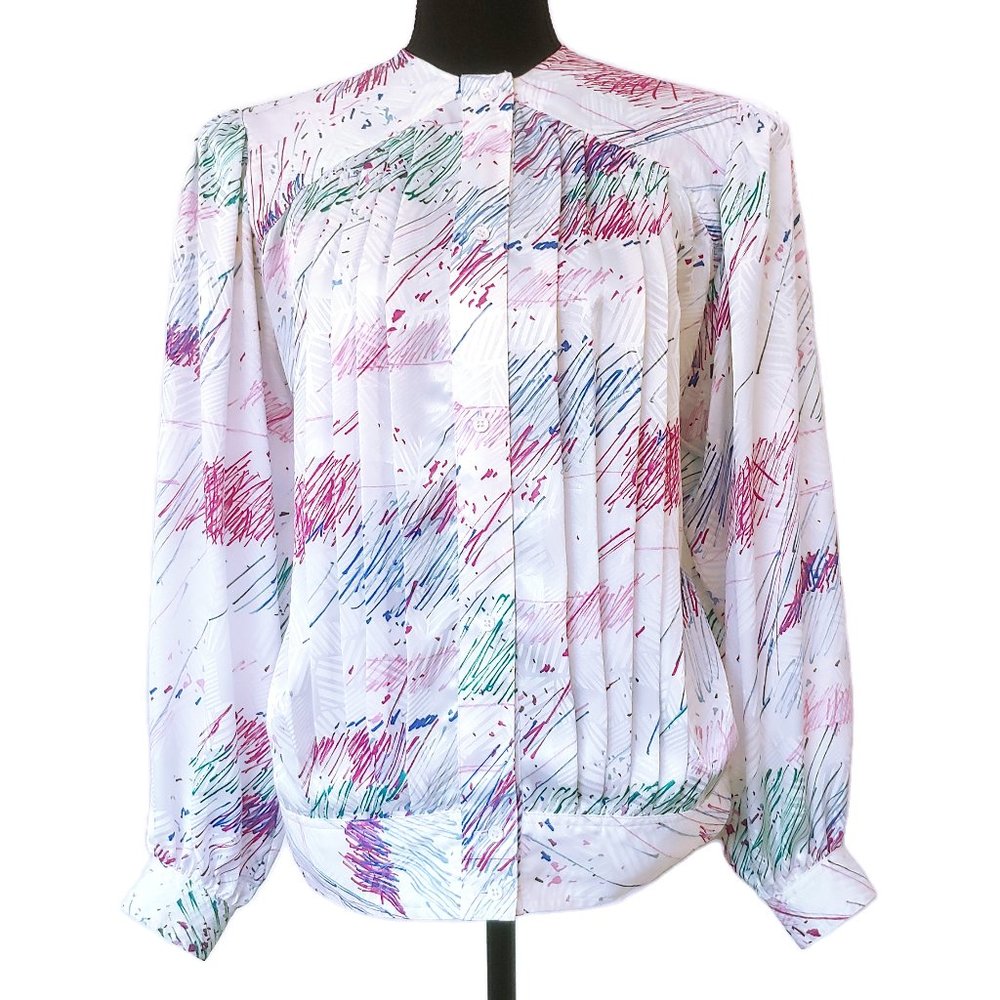 Vintage Retro 1980s Squiggle Wiggle Ballpoint Scribble Top